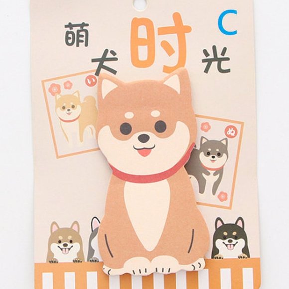 Shiba Inu Puppy Sticky Notes - 2 pcs - Picture 6 of 9